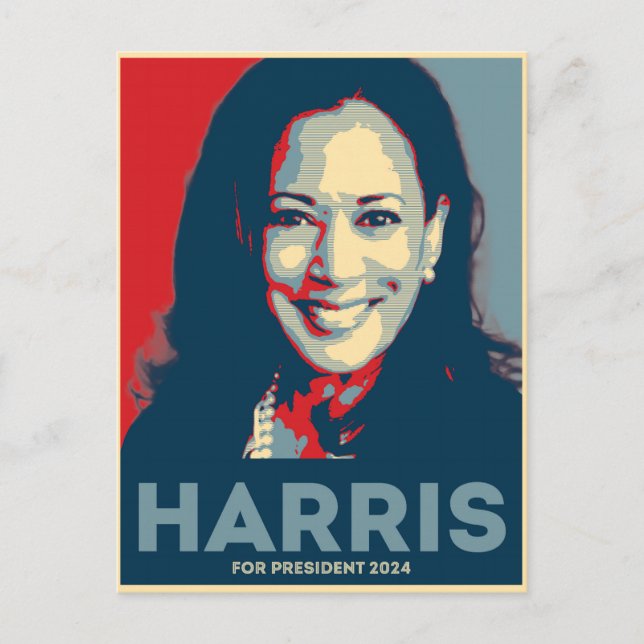 Carte Postale Kamala Harris pour le président 2024 - Hope (Devant)