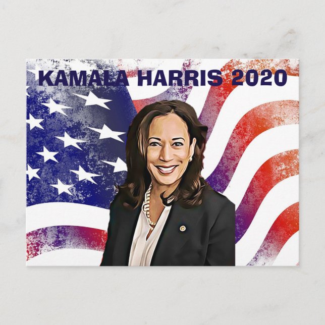Carte Postale Kamala Harris pour l'élection présidentielle de 20 (Devant)