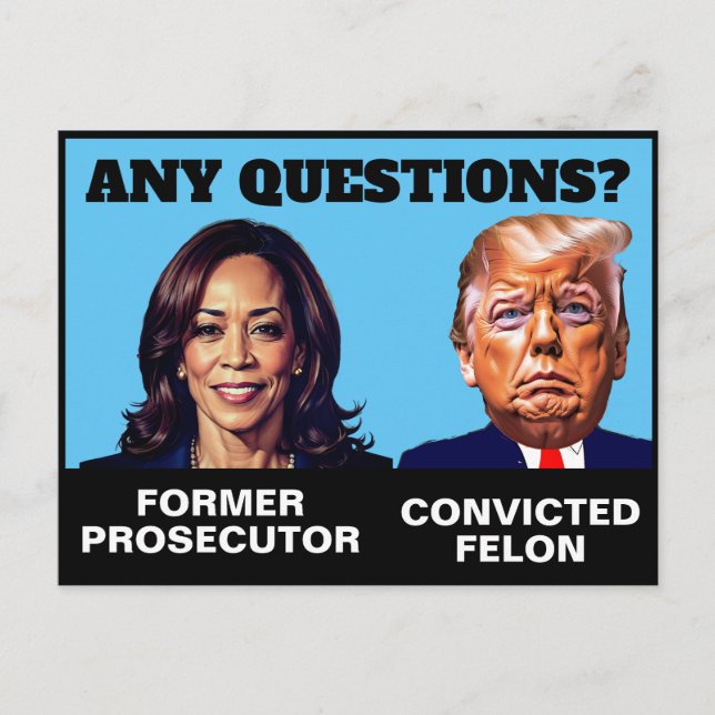 Carte Postale Kamala Harris Procureur Trump Felon (Devant)