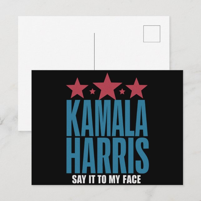 Carte Postale Kamala Harris Si Vous Avez Quelque Chose À Dire (Devant / Derrière)