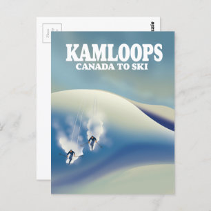 Carte Postale Kamloops Canada à Ski