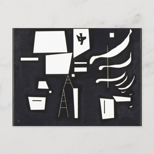 Carte Postale Kandinsky - Blanc - doux et dur (Devant)