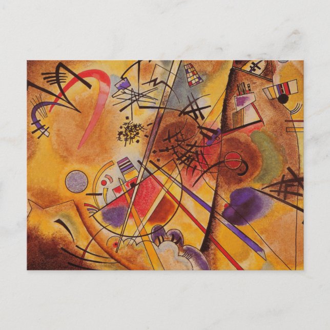 Carte Postale Kandinsky Brown jaune bleu rouge (Devant)