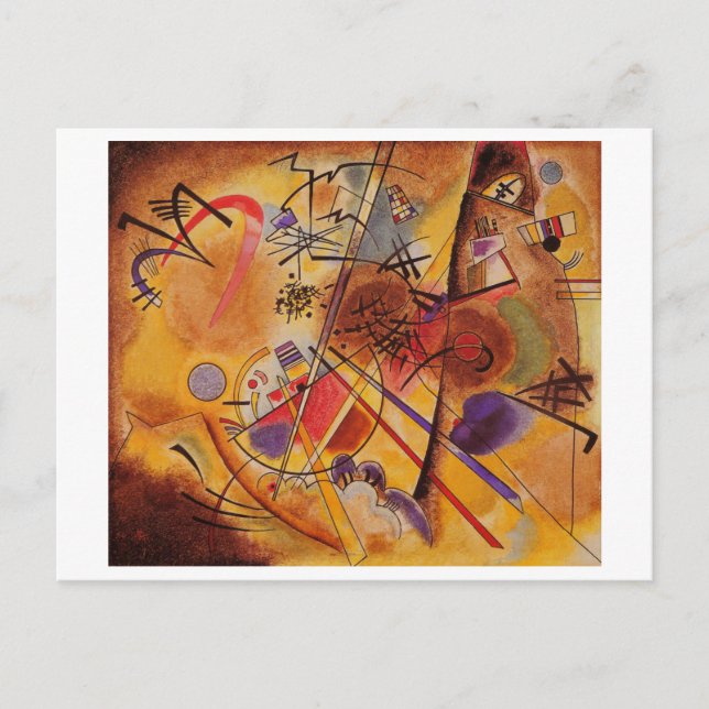 Carte Postale Kandinsky Brown jaune bleu rouge (Devant)