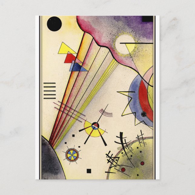 Carte Postale Kandinsky - Connexion claire, art abstrait (Devant)