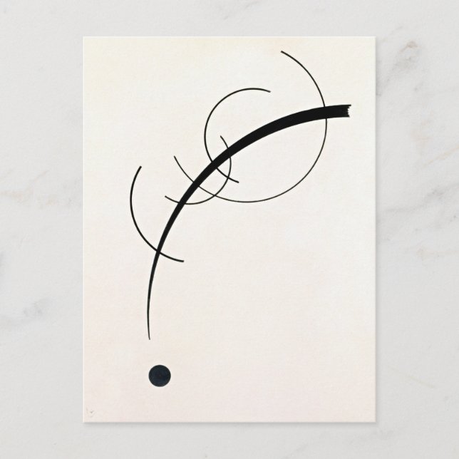 Carte Postale Kandinsky - Courbe libre (Devant)