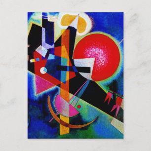 Carte Postale Kandinsky en peinture Abstraite bleue