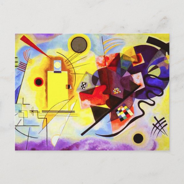 Carte postale Kandinsky jaune bleu (Devant)