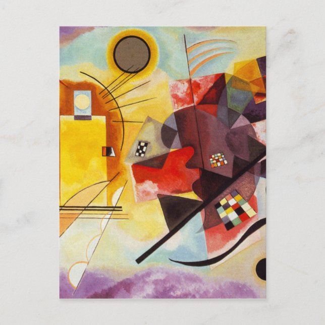 Carte Postale Kandinsky jaune bleu (Devant)