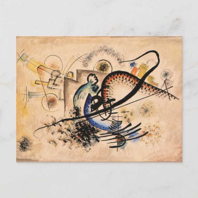 Carte Postale Kandinsky - La Ligne Noire (Devant)