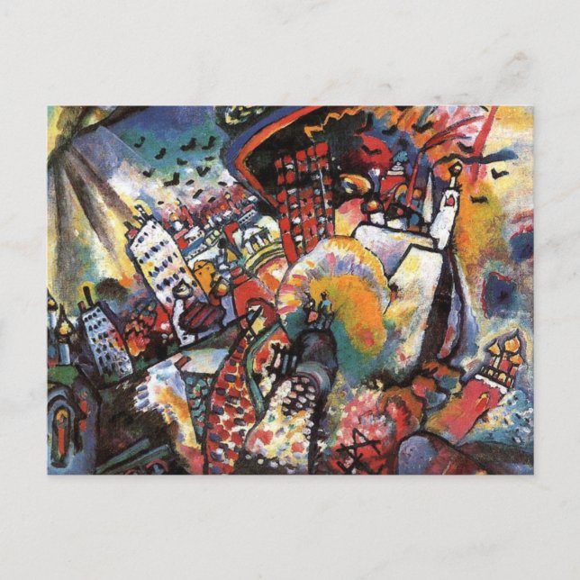 Carte Postale Kandinsky Moscou I Cityscape peinture Abstraite (Devant)