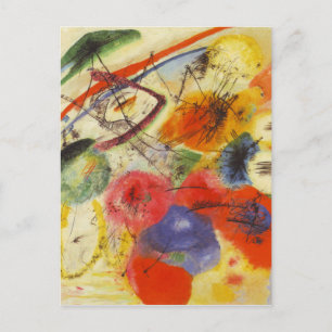 Carte Postale Kandinsky Noir frappe la peinture Abstraite