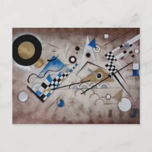Carte Postale Kandinsky peinture abstraite art moderne du milieu