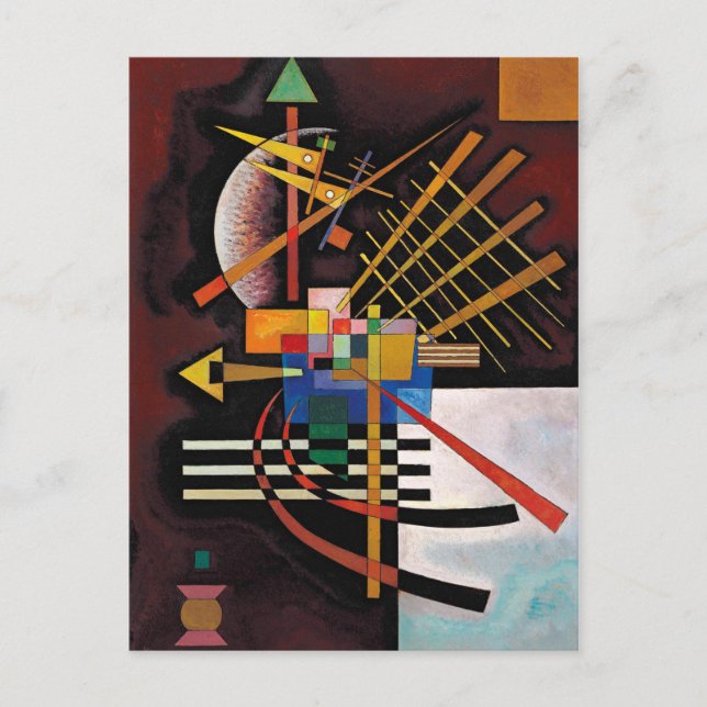 Carte Postale Kandinsky peinture Abstraite oeuvre classique (Devant)