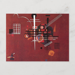 Carte Postale Kandinsky - Rouge terne