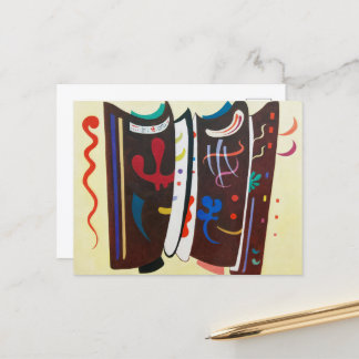 Carte Postale Kandinsky Supplémenté Brown Abstrait Peinture