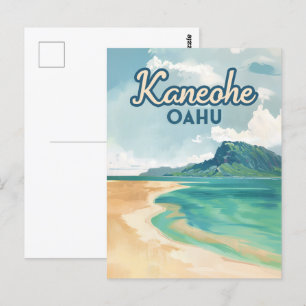 Carte Postale Kaneohe Sandbar Oahu Hawaii Retro