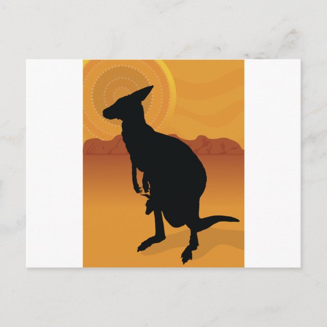 Carte Postale Kangaroo Outback (Devant)