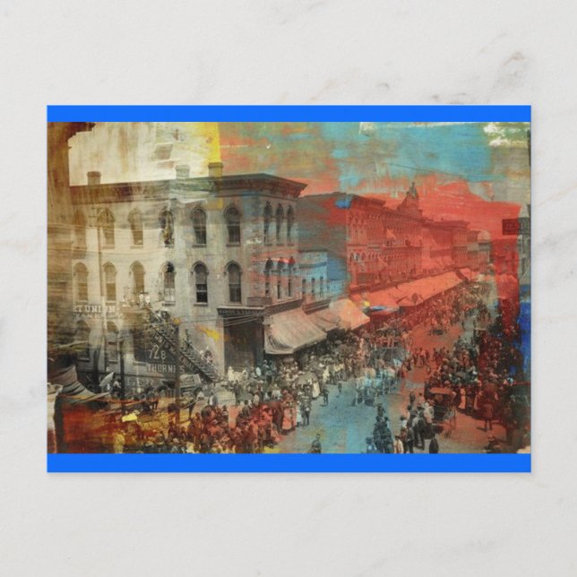 Carte Postale Kansas City 1886 Parade de cirque (Devant)
