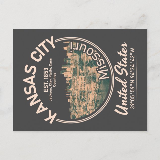 CARTE POSTALE KANSAS CITY - MISSOURI VINTAGE (Devant)
