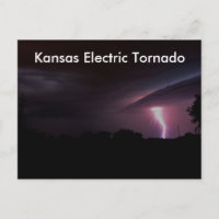Kansas Electrical Tornado POST CARD! !