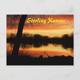 Carte postale Kansas Golden Sunset Reflect