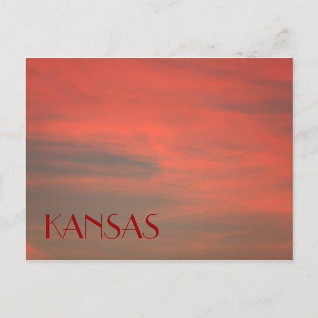 Carte postale KANSAS Red Sky (Devant)