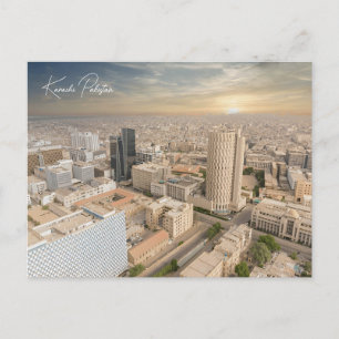 Carte Postale Karachi vintage Pakistan Voyage aquarelle rétro