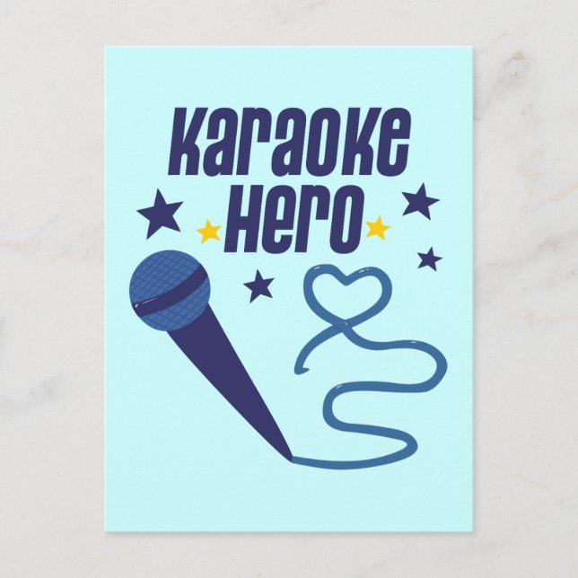 Carte Postale Karaoke Hero (Devant)