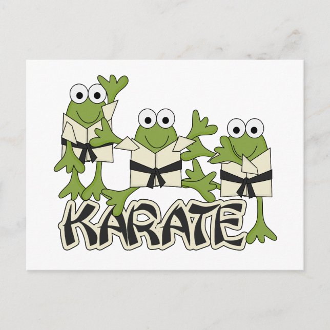 Carte Postale Karate Frogs Tshirts et cadeaux (Devant)