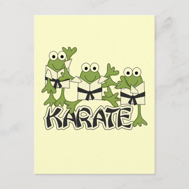 Carte Postale Karate Frogs Tshirts et cadeaux (Devant)