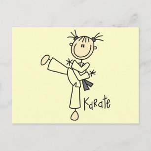 Carte Postale Karate Girl Tshirts et cadeaux