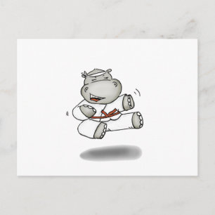 Carte Postale Karate Hippo