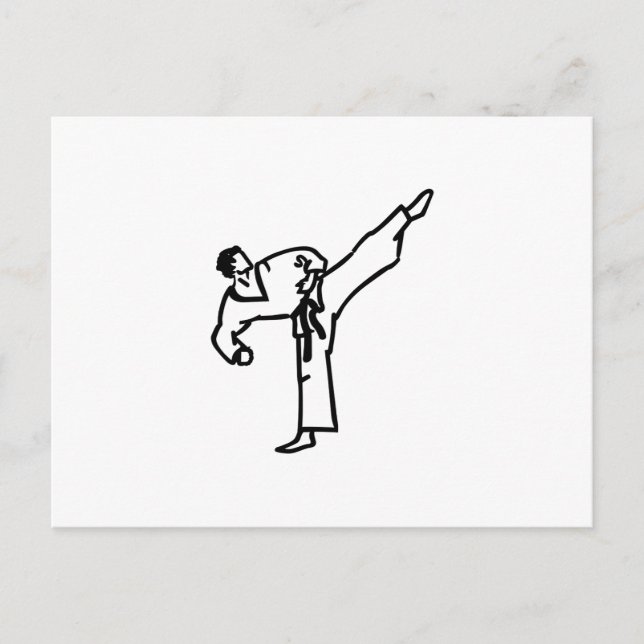 Carte Postale Karate Kick (Devant)