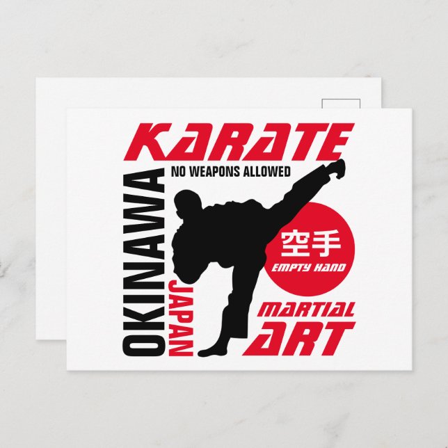 Carte Postale Karate Man (Devant / Derrière)