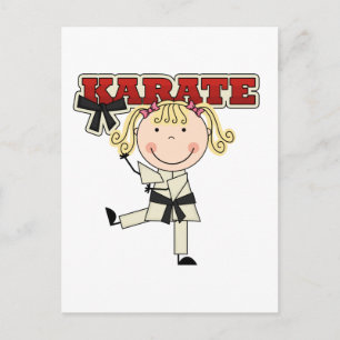 Carte Postale KARATE - T-shirts et cadeaux Blond Girl