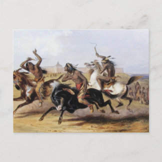 Carte Postale Karl Bodmer - Hippodrome des Sioux