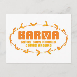 Carte Postale Karma Boomerang