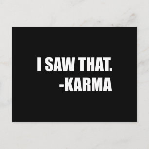 Carte Postale Karma Saw