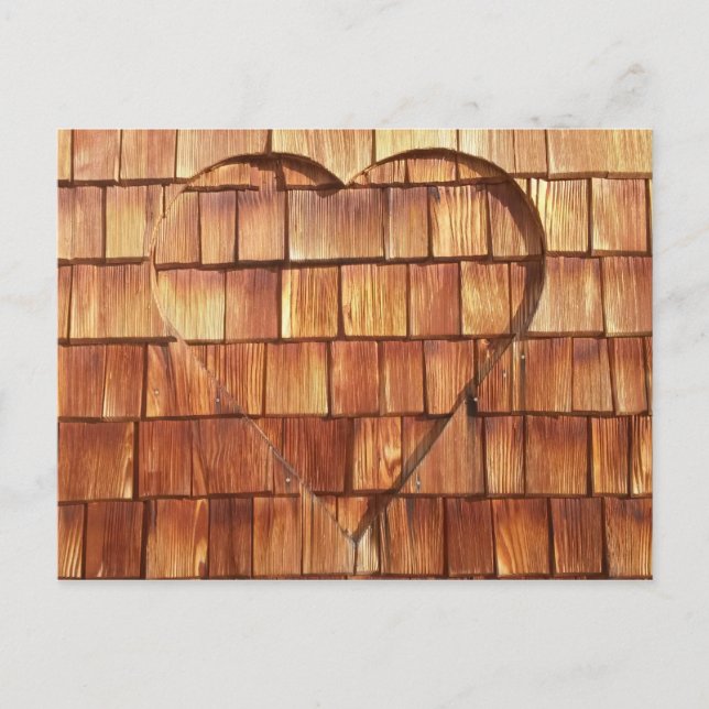 Carte Postale Karte Holz Herz (Devant)