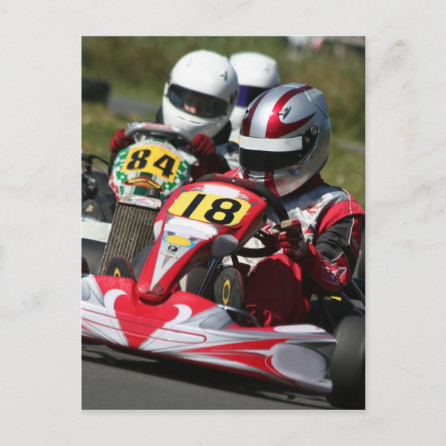 Carte Postale Karting karts minimax sport action course (Devant)