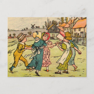 Carte Postale Kate Greenaway ceinture autour du Rosey