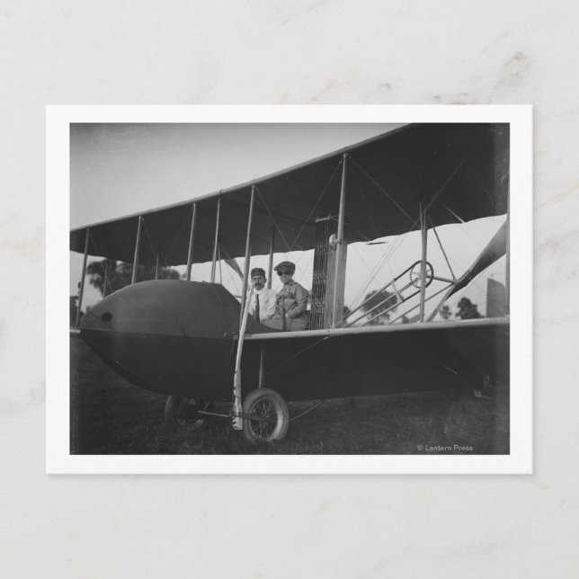 Carte Postale Katharine Wright avec Orville dans le modèle HS (Devant)