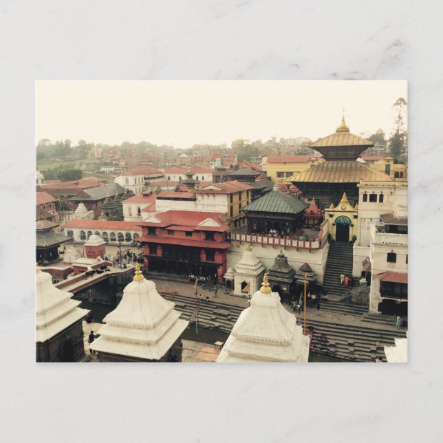 Carte Postale Katmandou, toits, temple Népal (Devant)