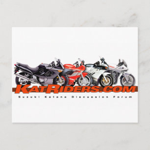 Carte Postale Katriders.com Chemises de logo rouges