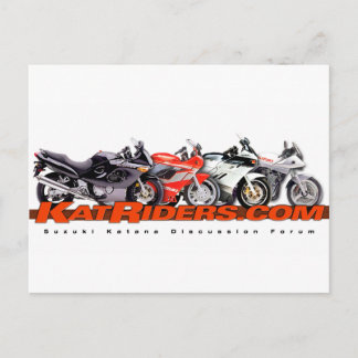 Carte Postale Katriders.com Chemises de logo rouges