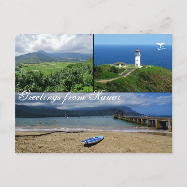 Carte Postale Kauai, Hawaii, Hanalei Bay, Phare de Kilauea (Devant)