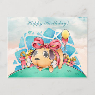 Carte postale Kawaii Bonne Anniversaire
