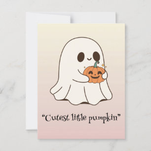 Carte Postale Kawaii boo, mignon Halloween effrayant