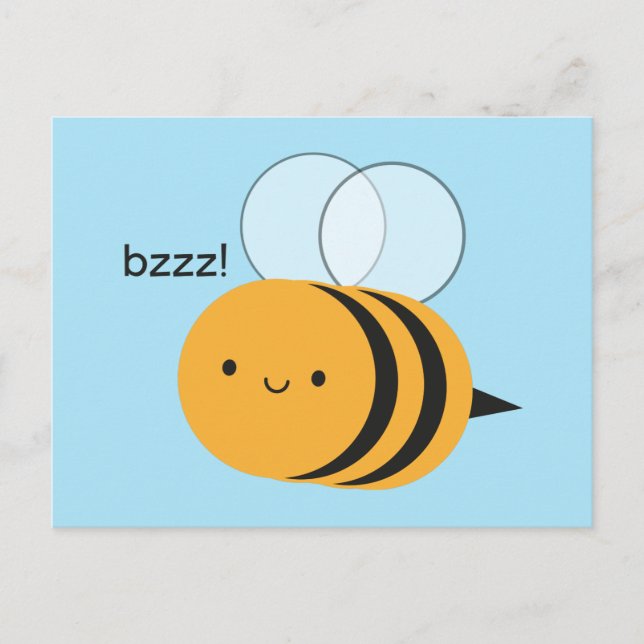 Carte Postale Kawaii Buzzy Bumble Bee (Devant)